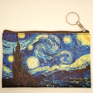 🧁 3/$30 Starry Night Vincent van Gogh Coin Purse NEW
